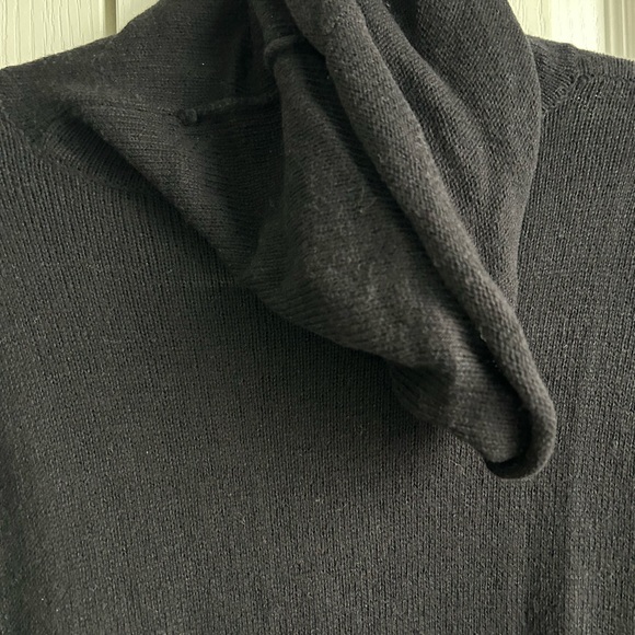 NWT Black Asymmetrical Cowl Neck Sweater - Picture 4 of 6
